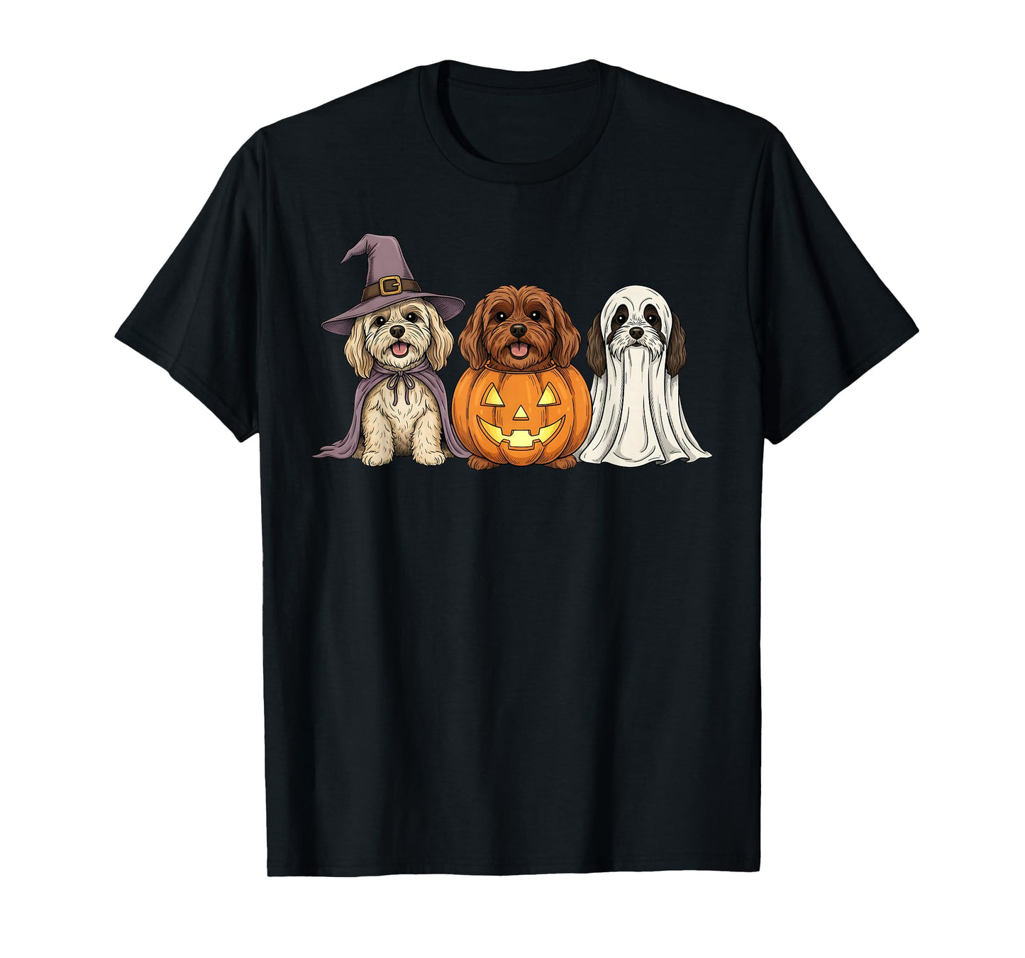 Spooky Ghost Havanese Pumpkin Halloween Dog Lover T-Shirt