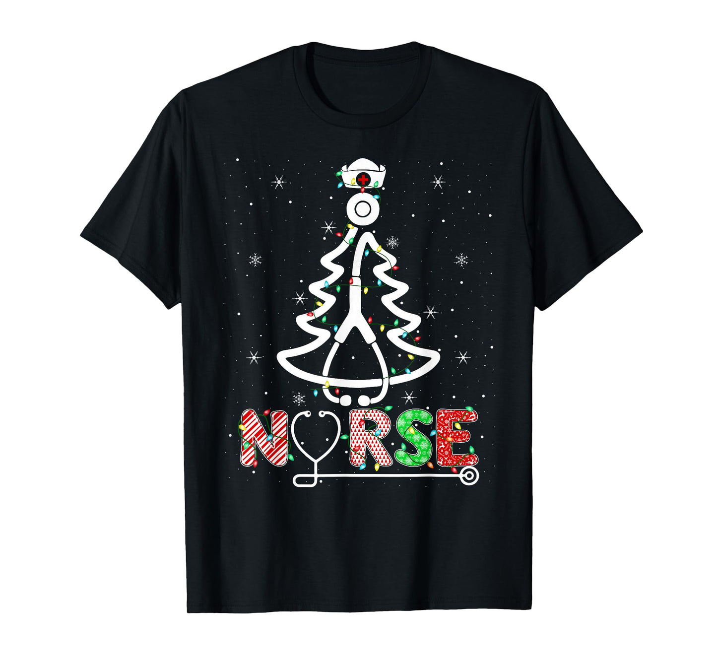 Nurse Christmas Tree Nursing Nurse Stethoscope Xmas T-Shirt