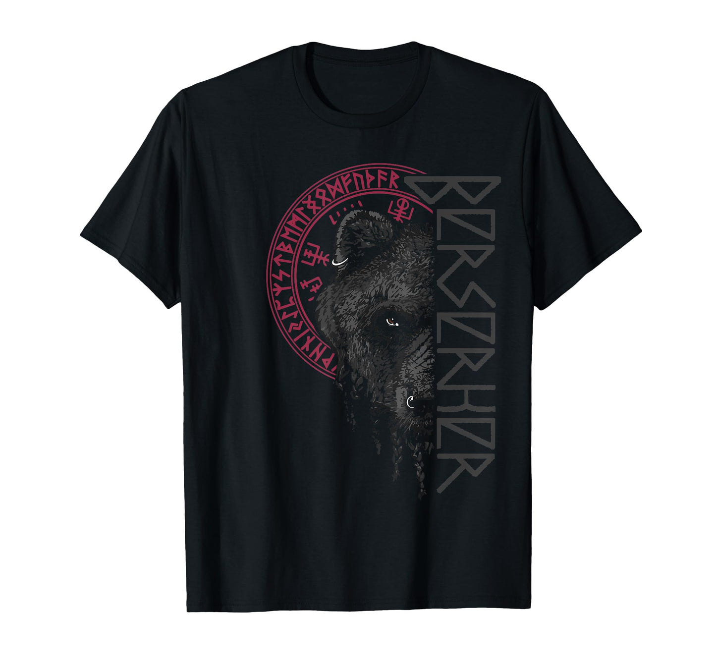 Berserk Bear Warrior Odin Runes Norse Compass Viking T-Shirt