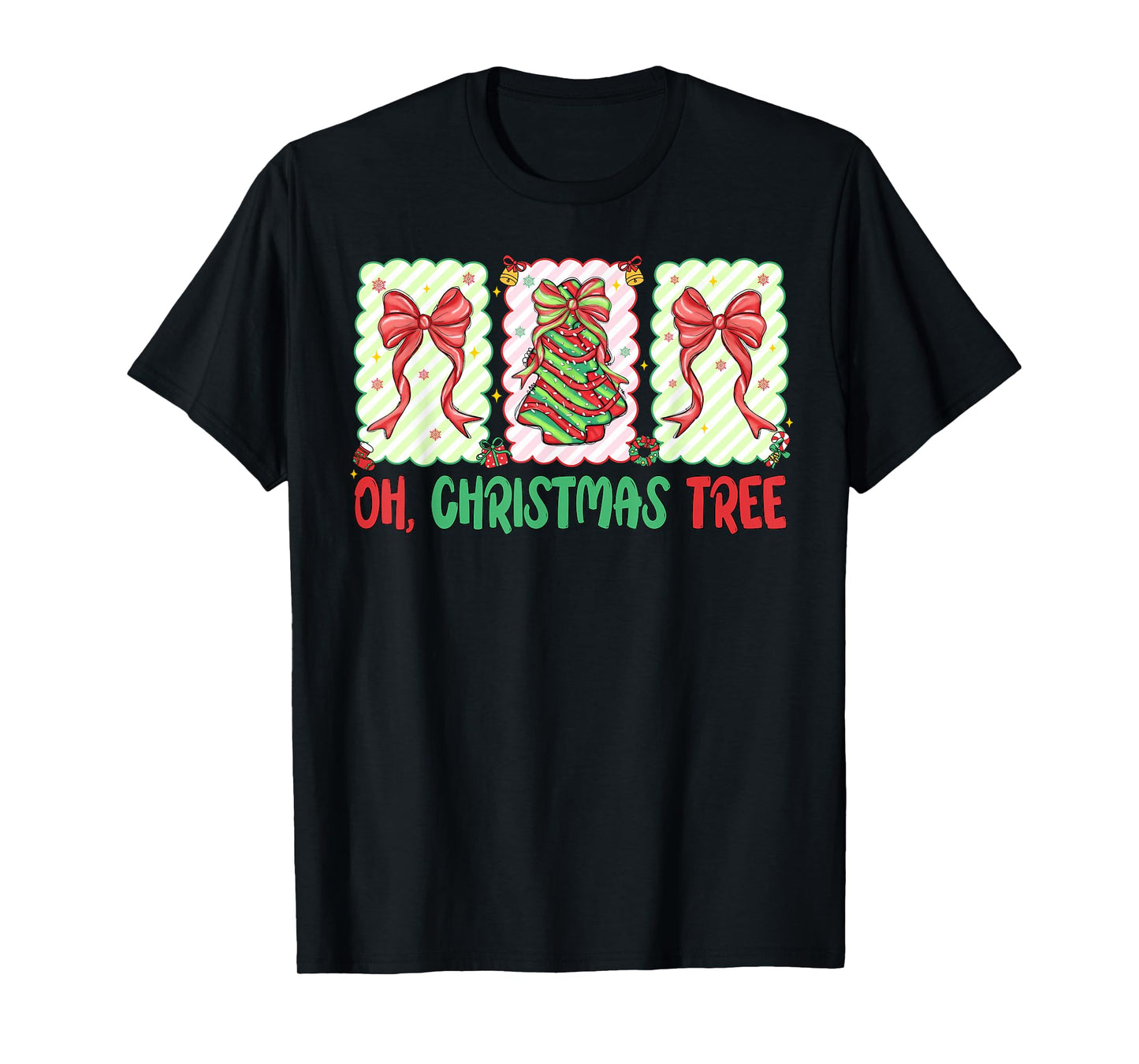 Oh Christmas Tree Cakes Debbie Becky Jen Cake Lovers Xmas T-Shirt