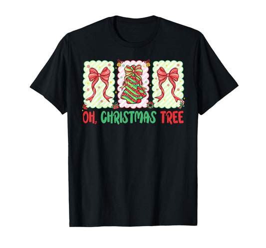 Oh Christmas Tree Cakes Debbie Becky Jen Cake Lovers Xmas T-Shirt