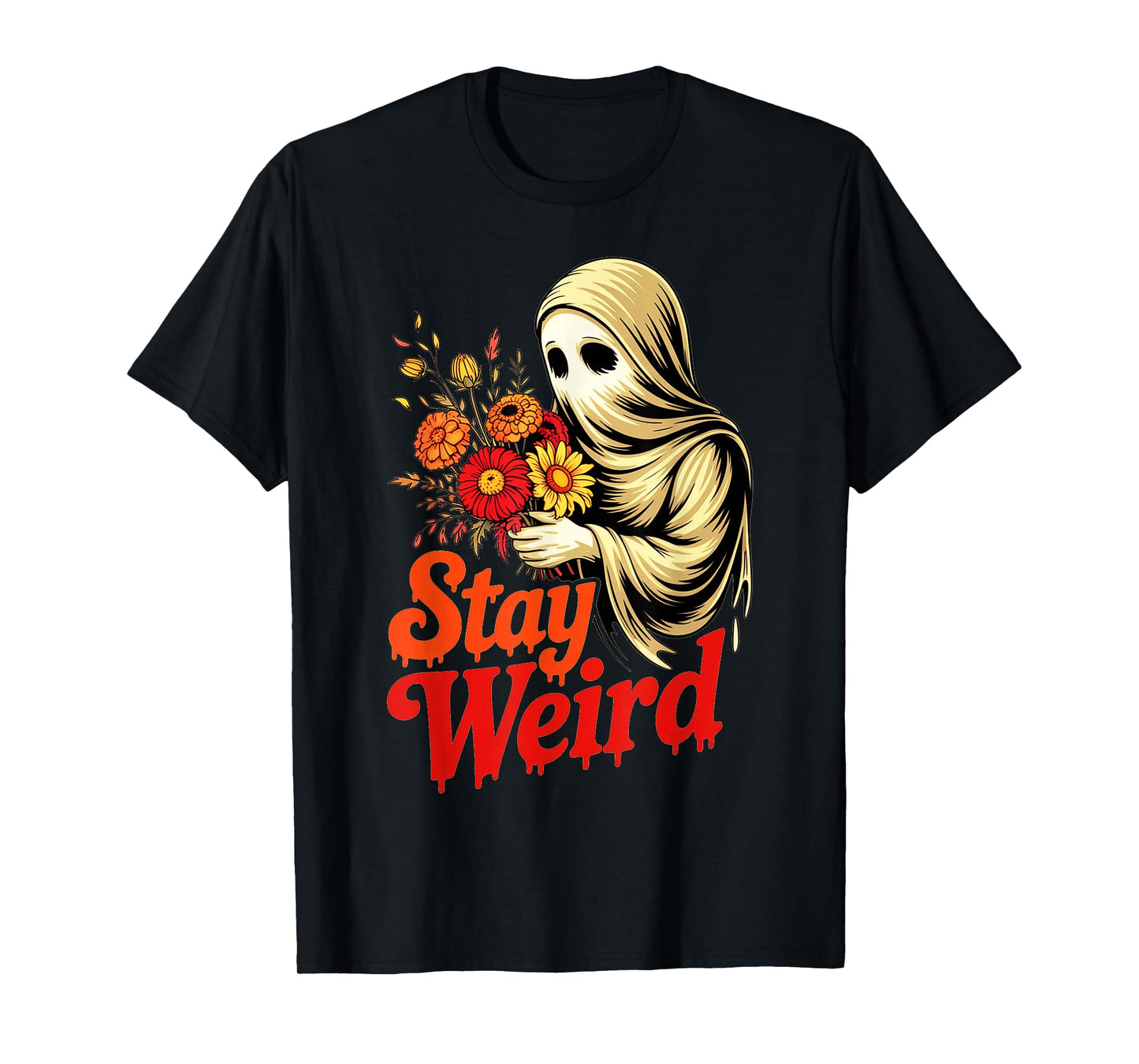 Cute Boo Stay Weird Funny Sayings Cute Halloween Women Men T-Shirt
