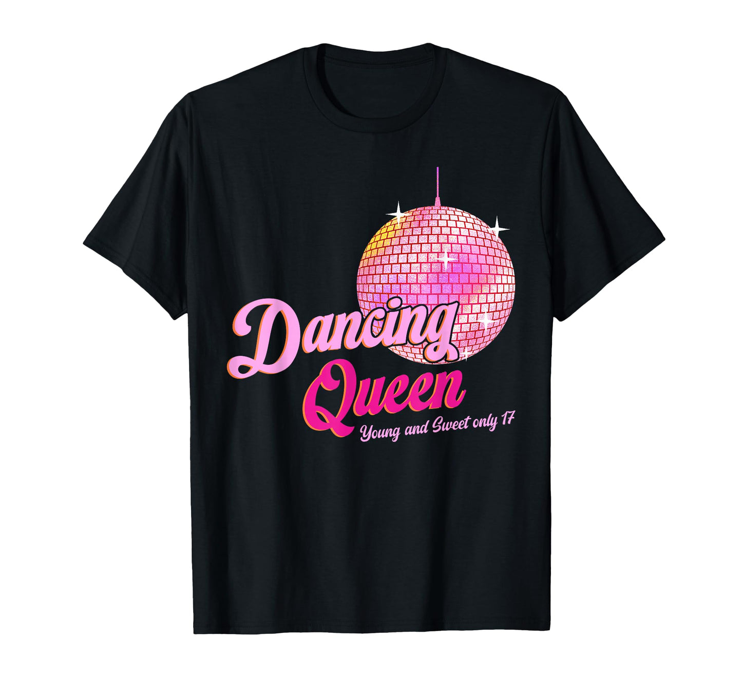 Dancing Queen Tee 17 Birthday Vintage Dancing Disco T-Shirt