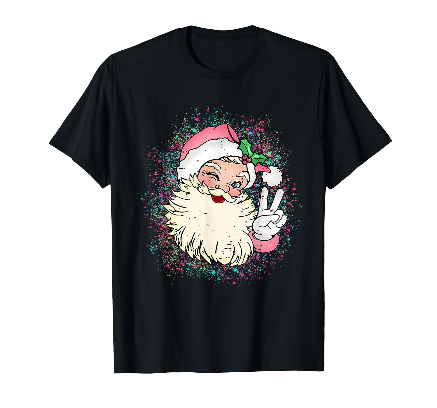 Funny Tis The Season Christmas Cute Pink Santa Xmas Holiday T-Shirt