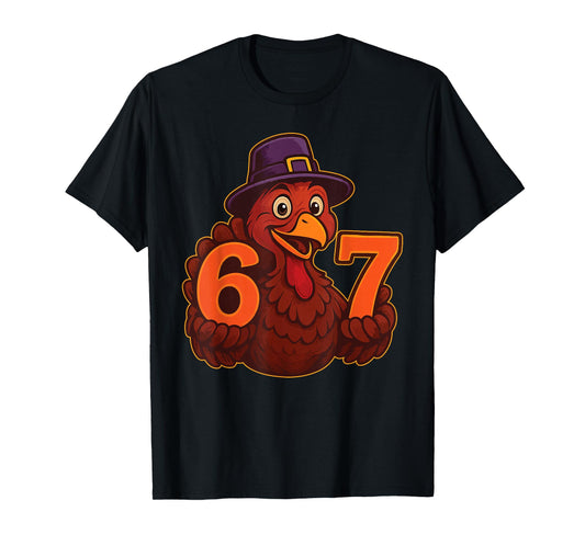 67 Meme Thanksgiving Turkey Hands 6-7 Funny 6.7 Matching T-Shirt