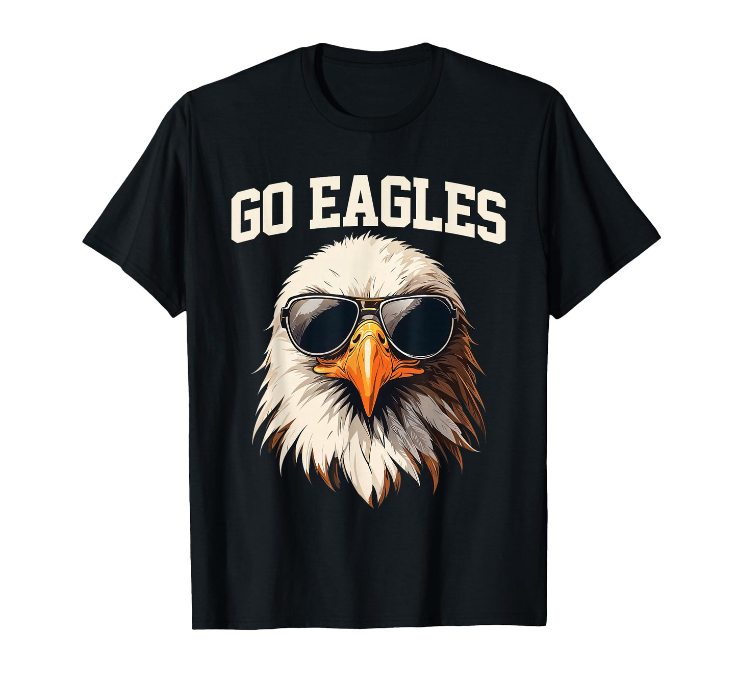 Go Eagle Flying Bird Cool Face Eagle With Sunglasses T-Shirt