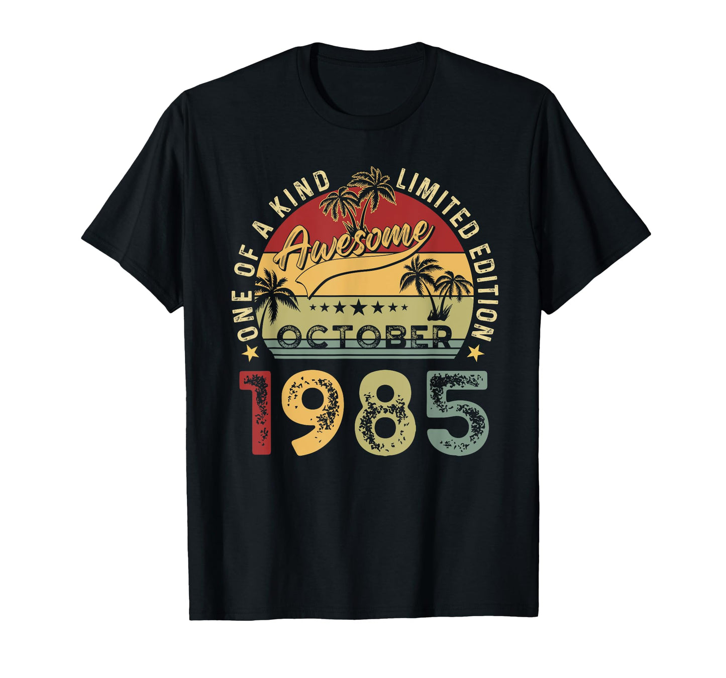 Awesome Since October 1985 Vintage Birthday Gift Men Women T-Shirt