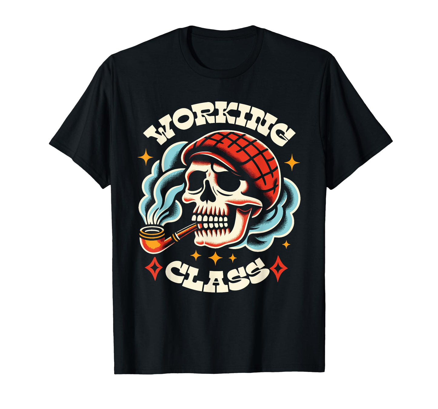 Working Class Skull Traditional Tattoo Artist Inked T-Shirt