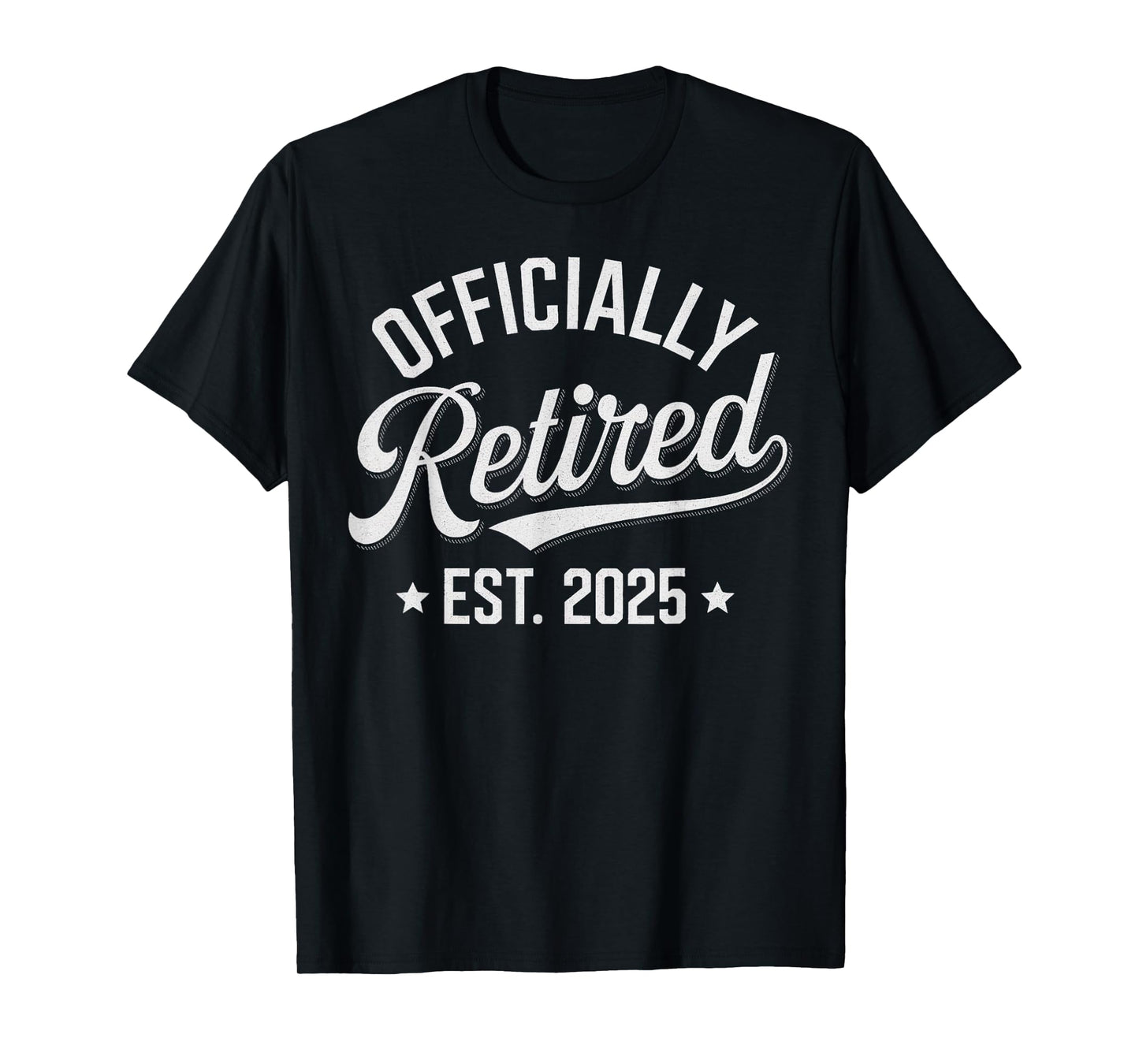 Vintage Retired 2025 Retro Retirement Men Women Humor T-Shirt
