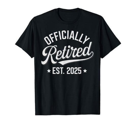 Vintage Retired 2025 Retro Retirement Men Women Humor T-Shirt