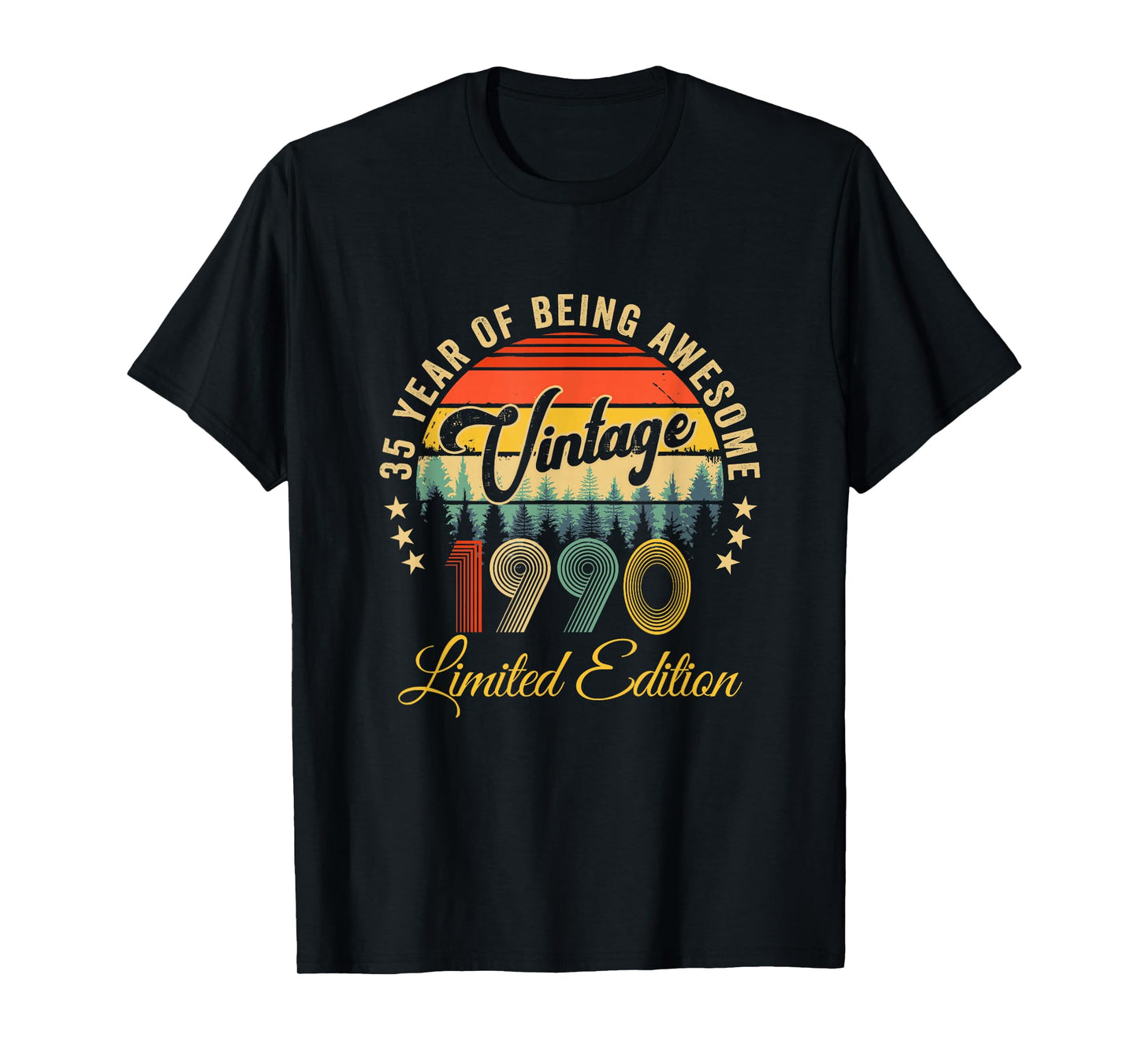 Vintage 1990 Limited Edition 35 Year Old 35Th Birthday T-Shirt