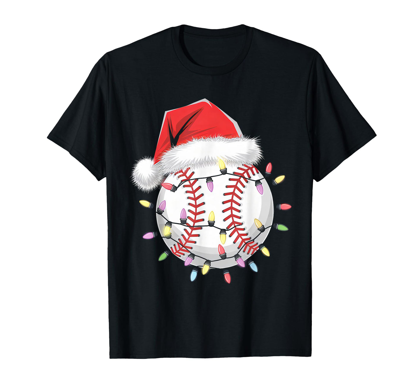 Santa Sports Design For Men Boys Christmas Baseball Player T-Shirt
