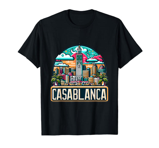 Morocco Casablanca Skyline Moroccan Costume T-Shirt