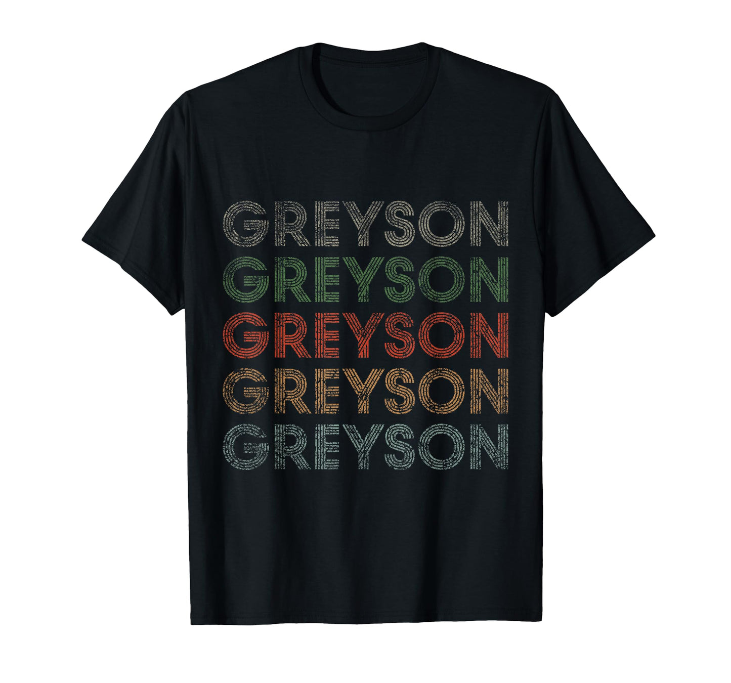 Greyson First Name Grunge Style Vintage Retro T-Shirt