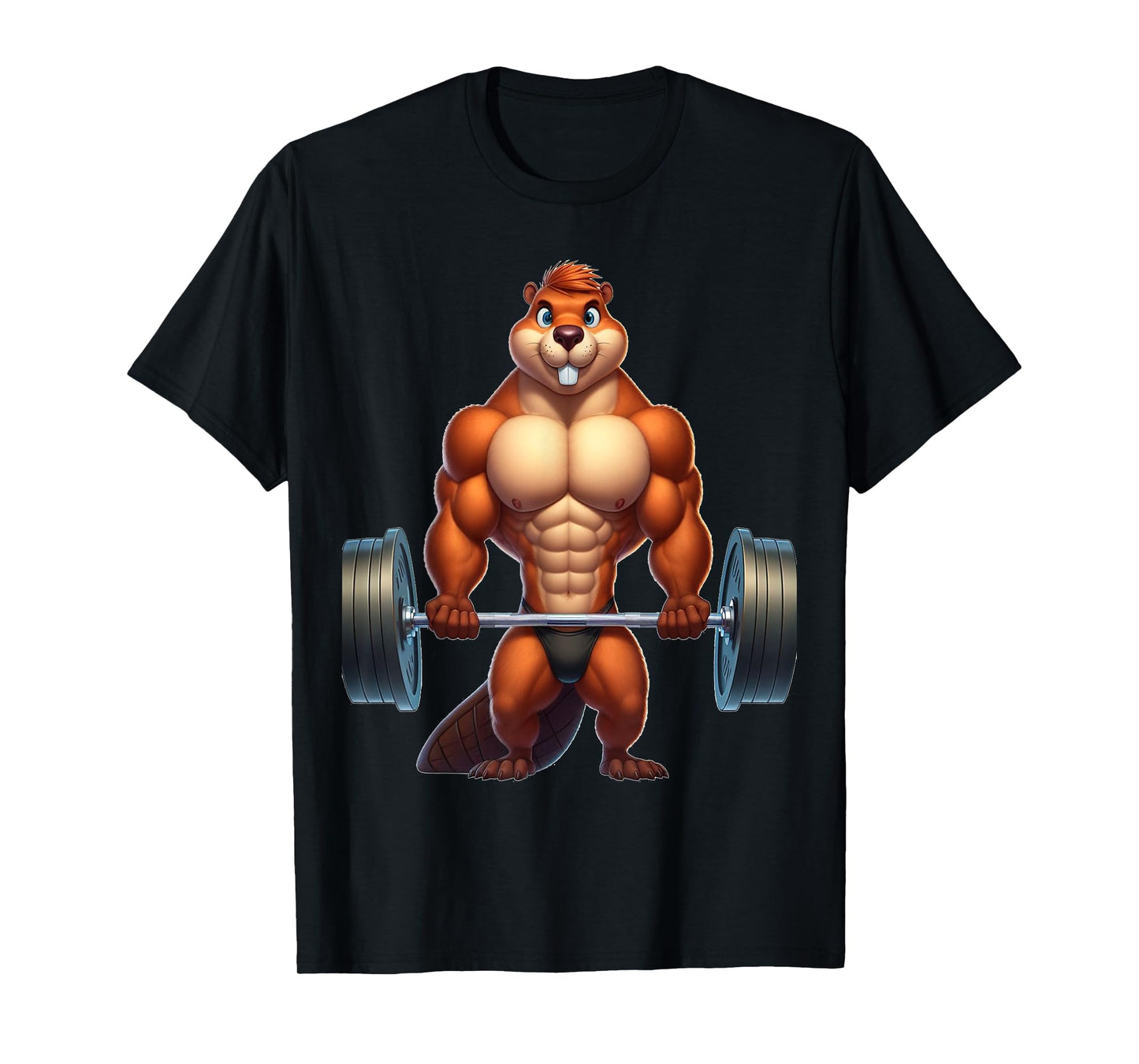 athletic beaver gym beaver exercising beaver T-Shirt