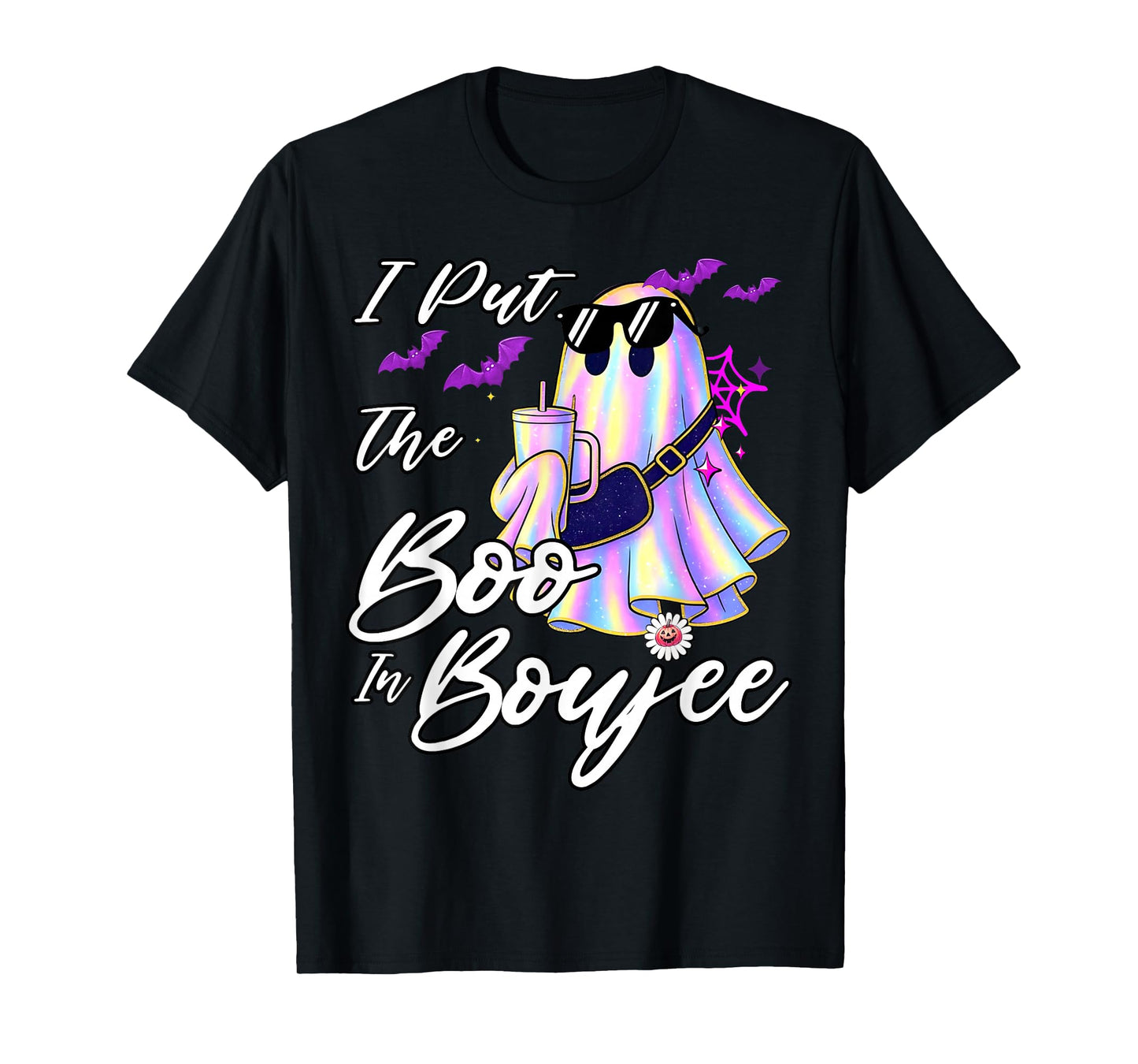 I Put The Boo in Boujee Funny Leopard Boujie Ghost Halloween T-Shirt