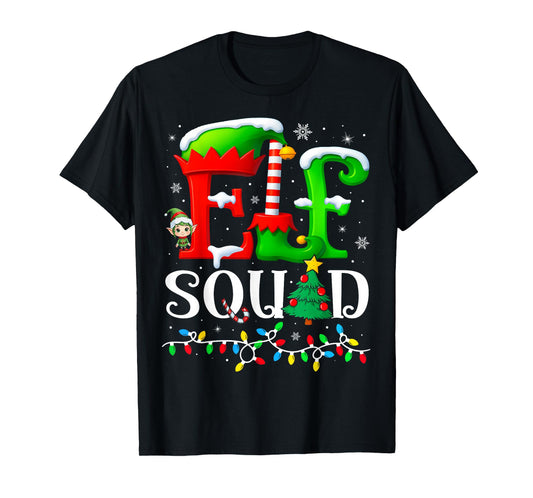 Elf Squad Christmas Family Matching Pajamas Elf Boys Kid Men T-Shirt