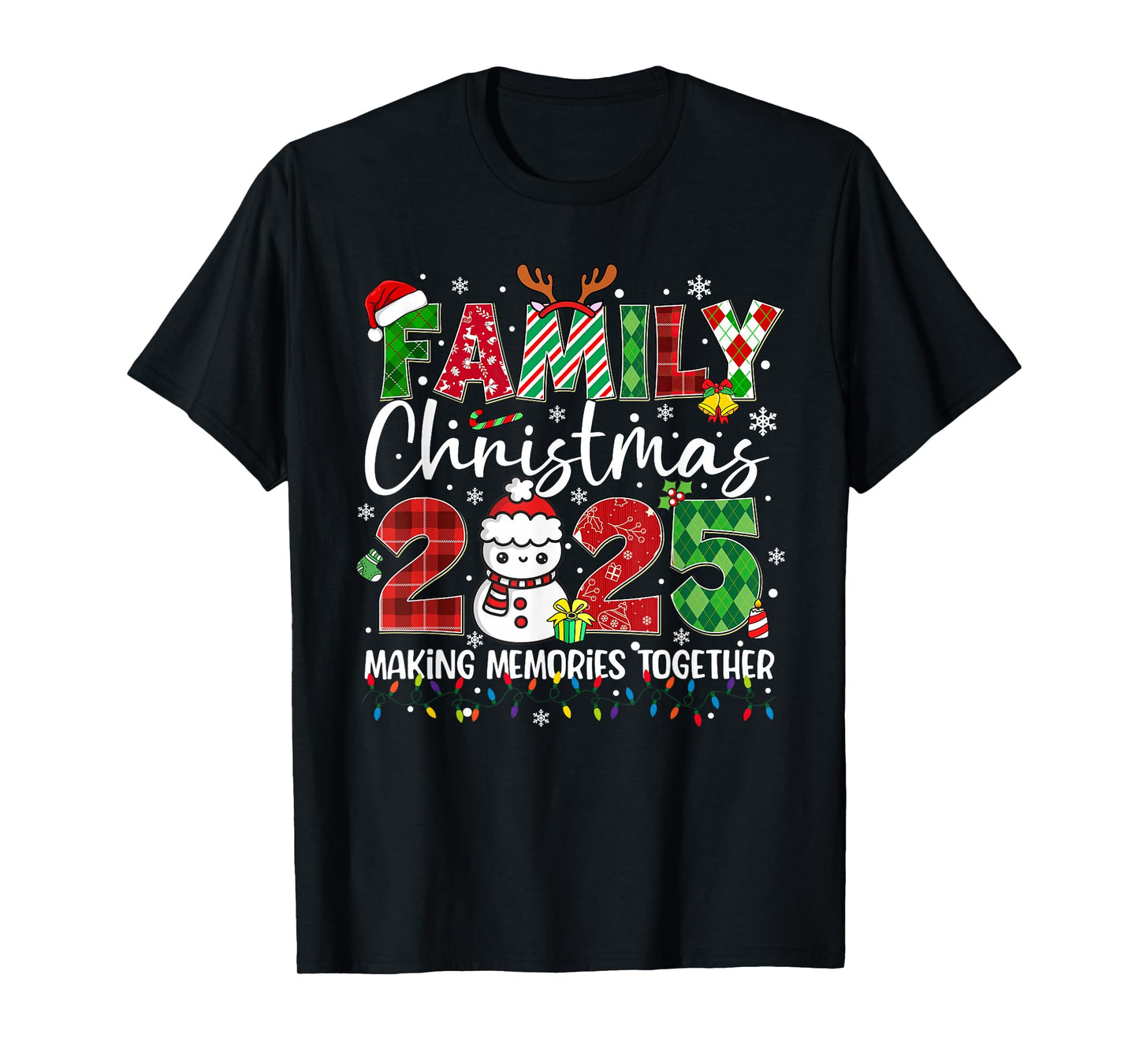Family Christmas 2025 Squad Santa Elf Xmas Matching Outfit T-Shirt