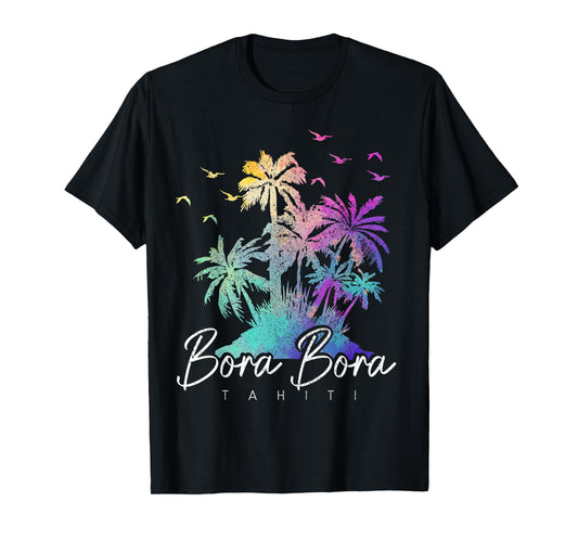 Bora Bora Tahiti Beach Vacation Vintage Souvenir T-Shirt