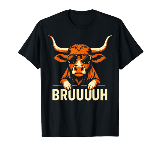 Vintage Retro Bruh Longhorn Meme Gift for Men Women Kid T-Shirt