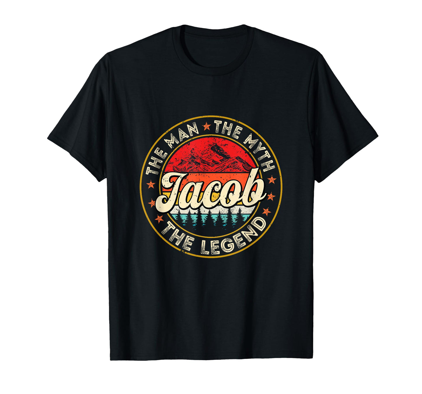 Jacob The Man The Myth The Legend Personalized Name T-Shirt