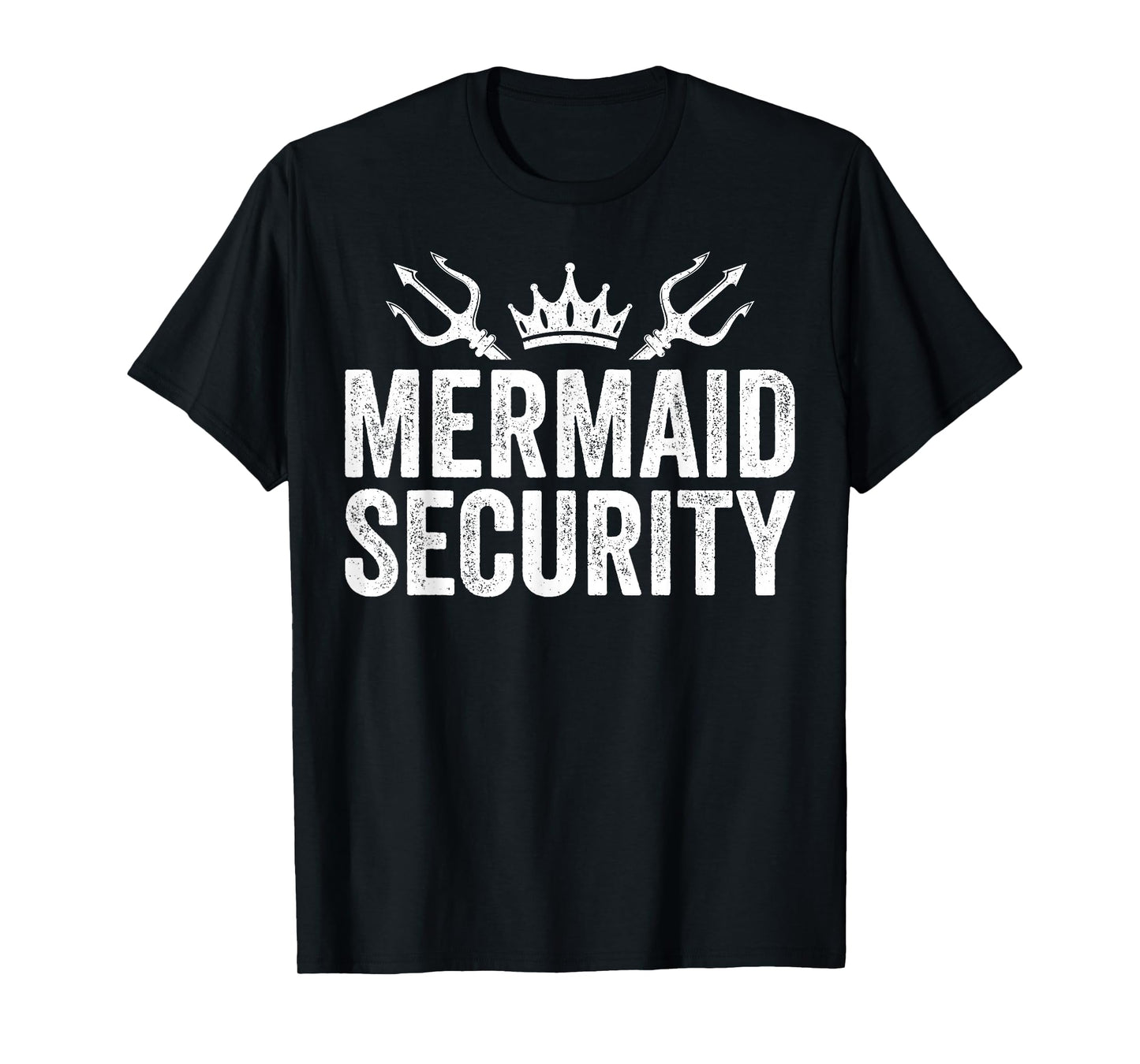 Mermaid Security Halloween Costume Dad Mom Boy T-Shirt