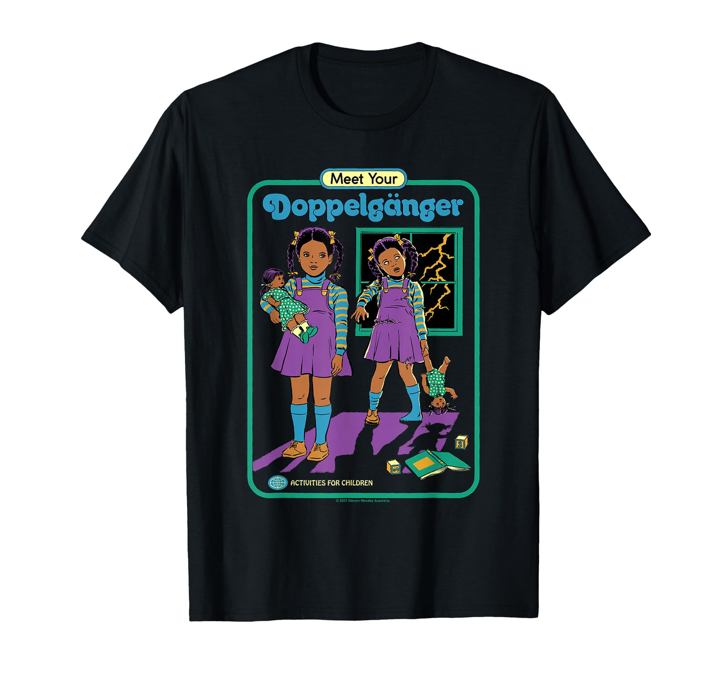 Evil Doppelganger Sarcastic Retro Vintage Funny Adult Humor T-Shirt