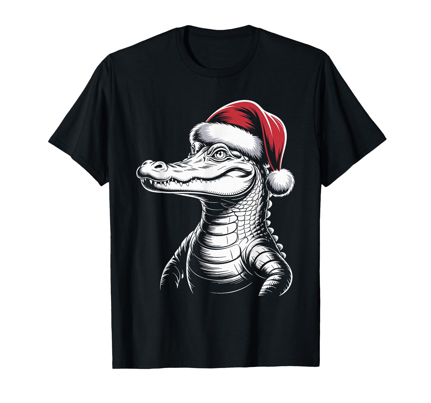Alligator Santa Hat Christmas Crocodile Xmas T-Shirt