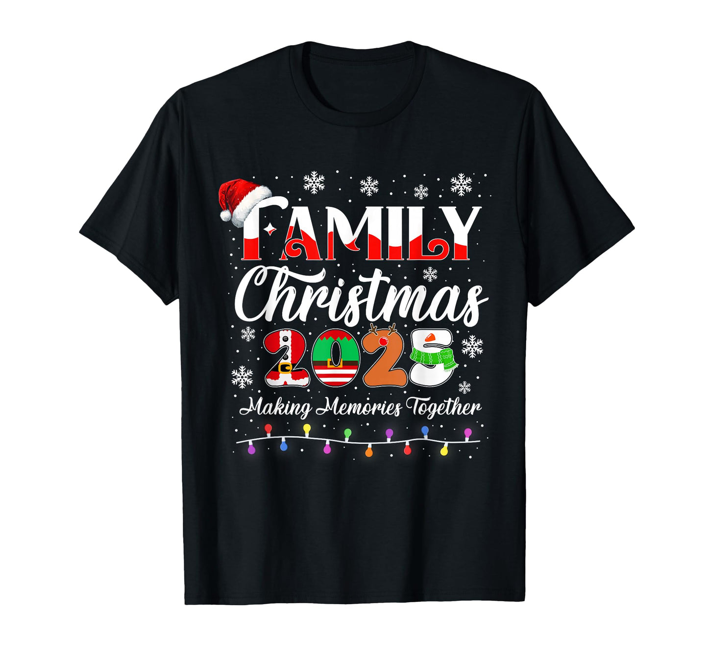 Family Christmas 2025 Matching Outfit Xmas Squad Santa T-Shirt