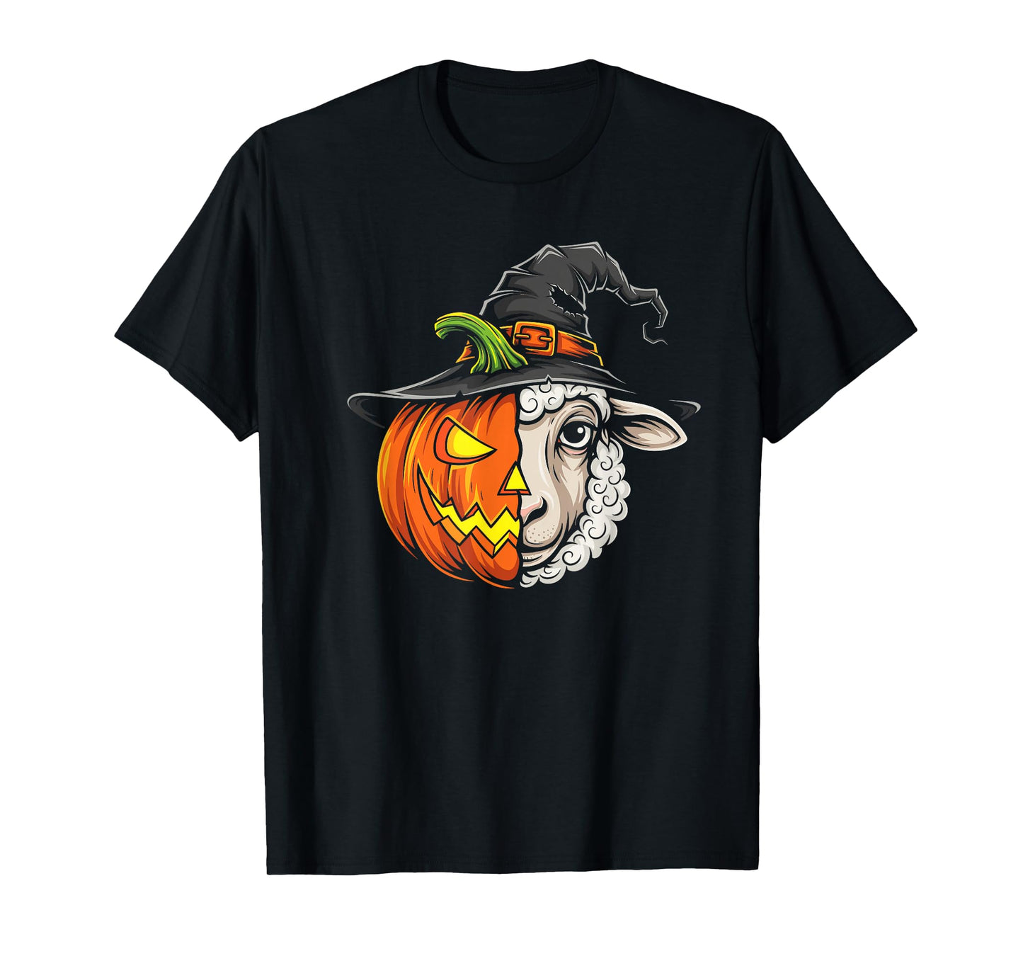 Sheep Pumpkin Jack O Lantern Halloween Kids Mens Womens T-Shirt