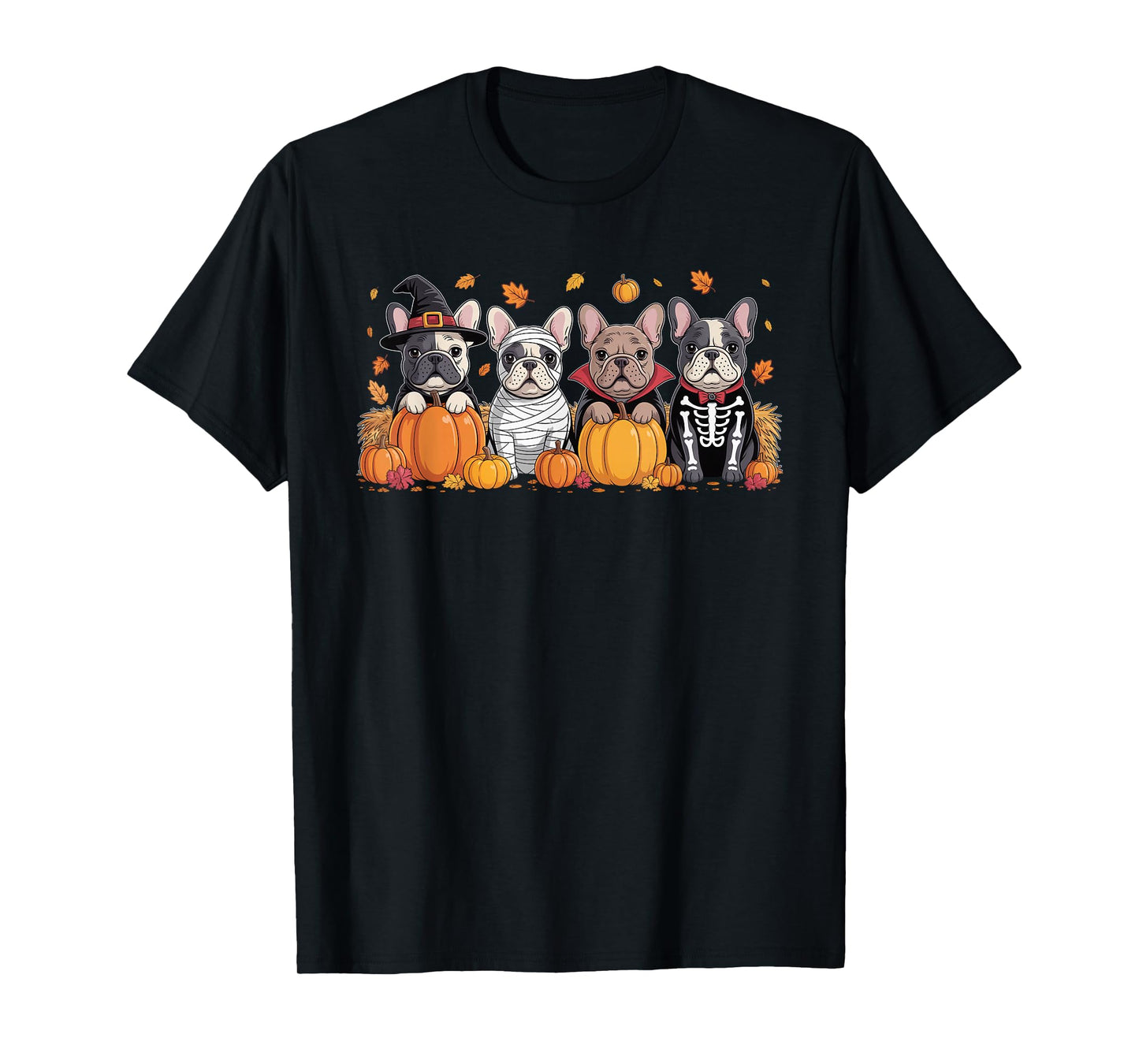 Funny French Bulldog Halloween Party Dogs Trick or Treat T-Shirt