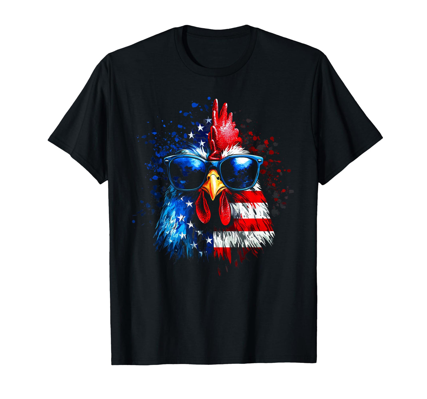 Patriotic Chicken American Flag 4th Of July Farmer Animal T-Shirt