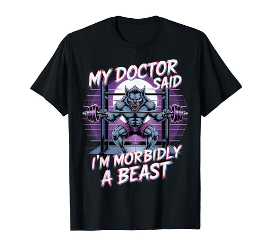 Funny Gym Workout Werewolf Muscle T-Shirt