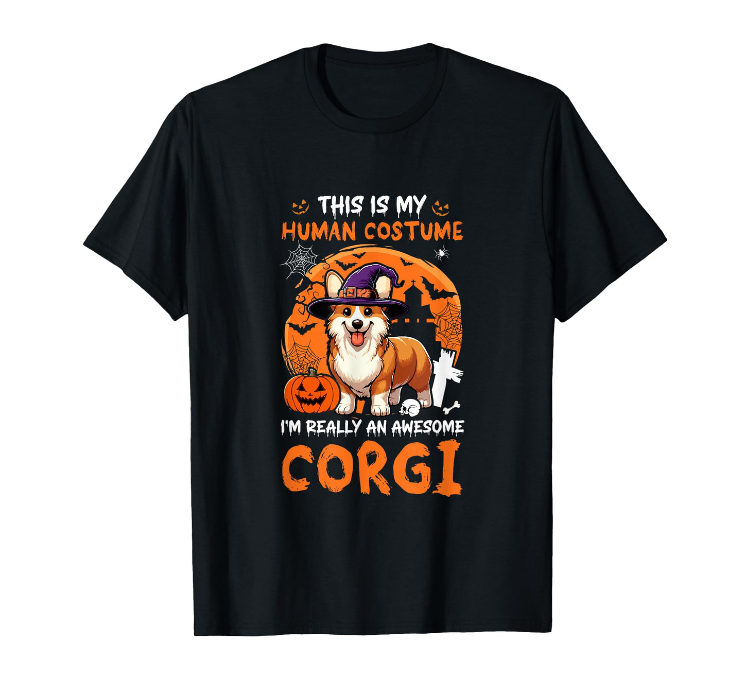 Human Costume Proud Awesome Corgi Halloween Dog Owner Lover T-Shirt