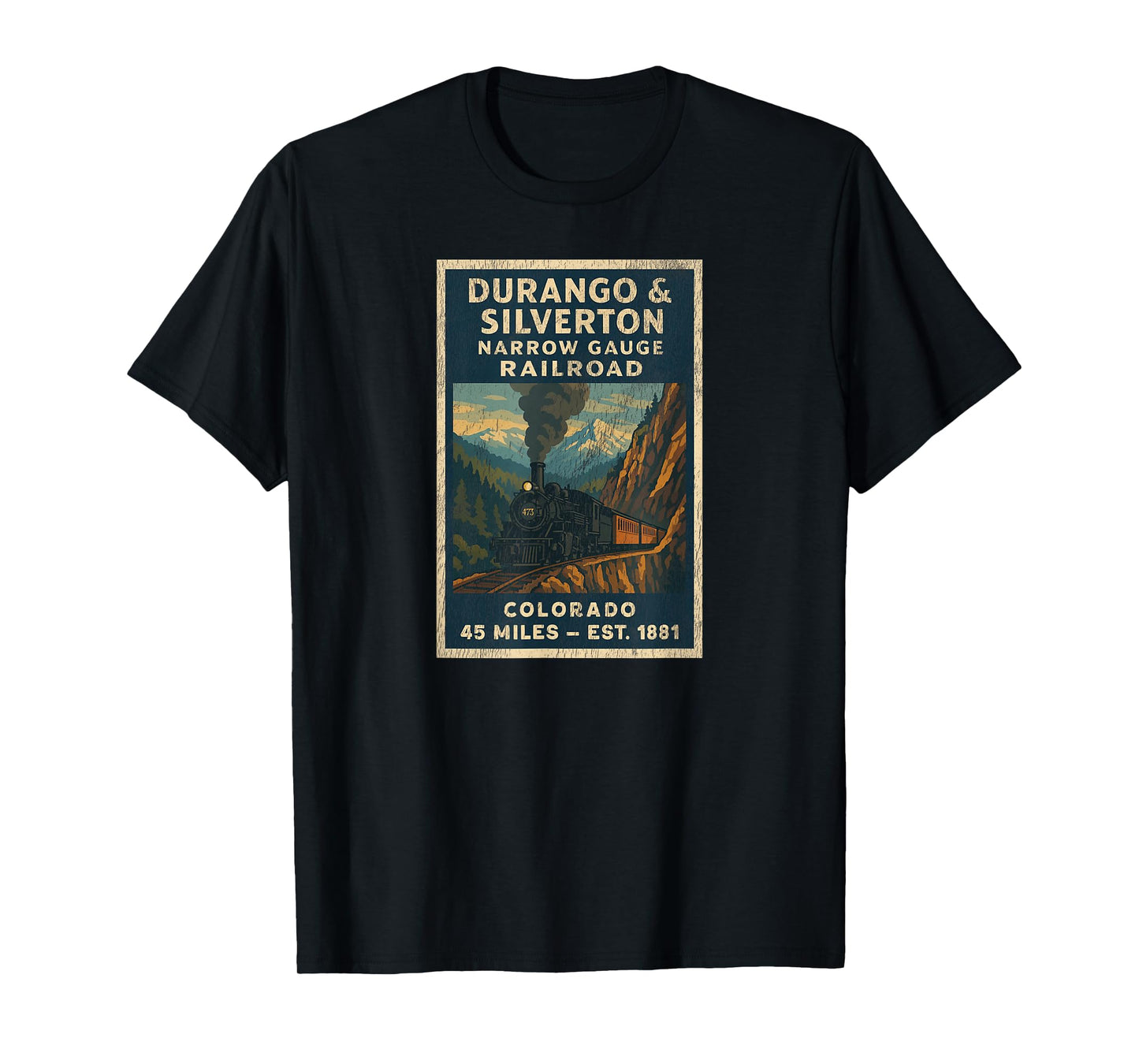 Durango & Silverton Narrow Gauge Scenic Railroad Train T-Shirt