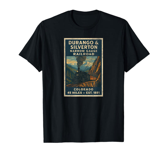 Durango & Silverton Narrow Gauge Scenic Railroad Train T-Shirt