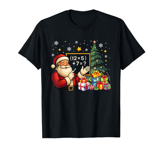 67 Teacher Santa Christmas Six Seven Meme Brainrot Math Xmas T-Shirt