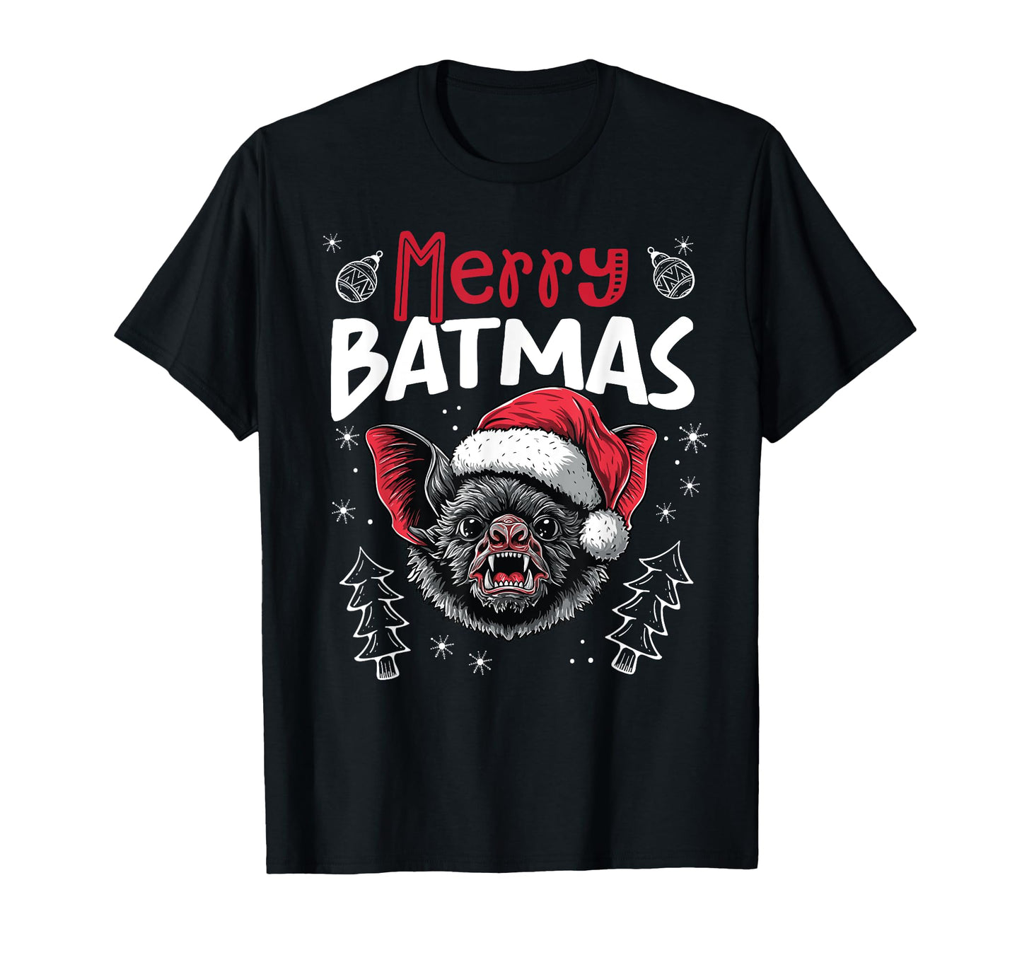 Merry Batmas Funny Christmas Bat T-Shirt