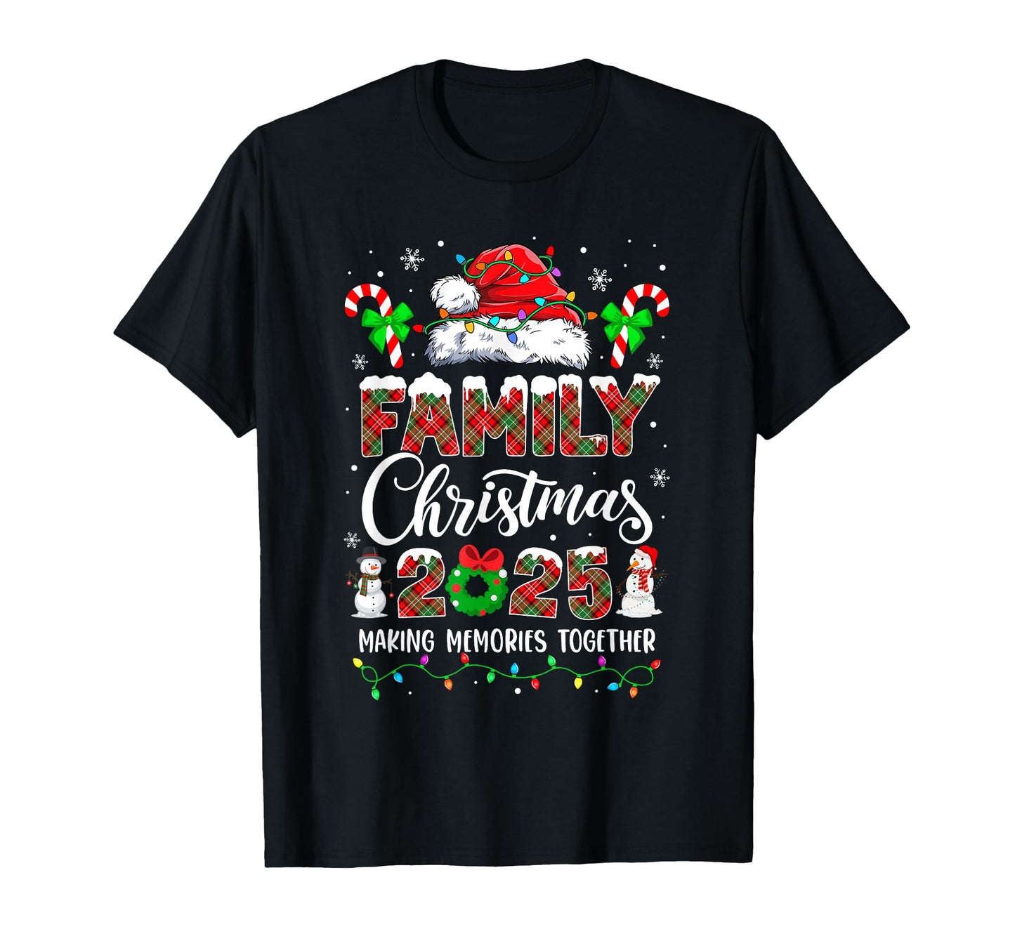 Family Christmas 2025 Funny Matching Squad Santa Xmas T-Shirt