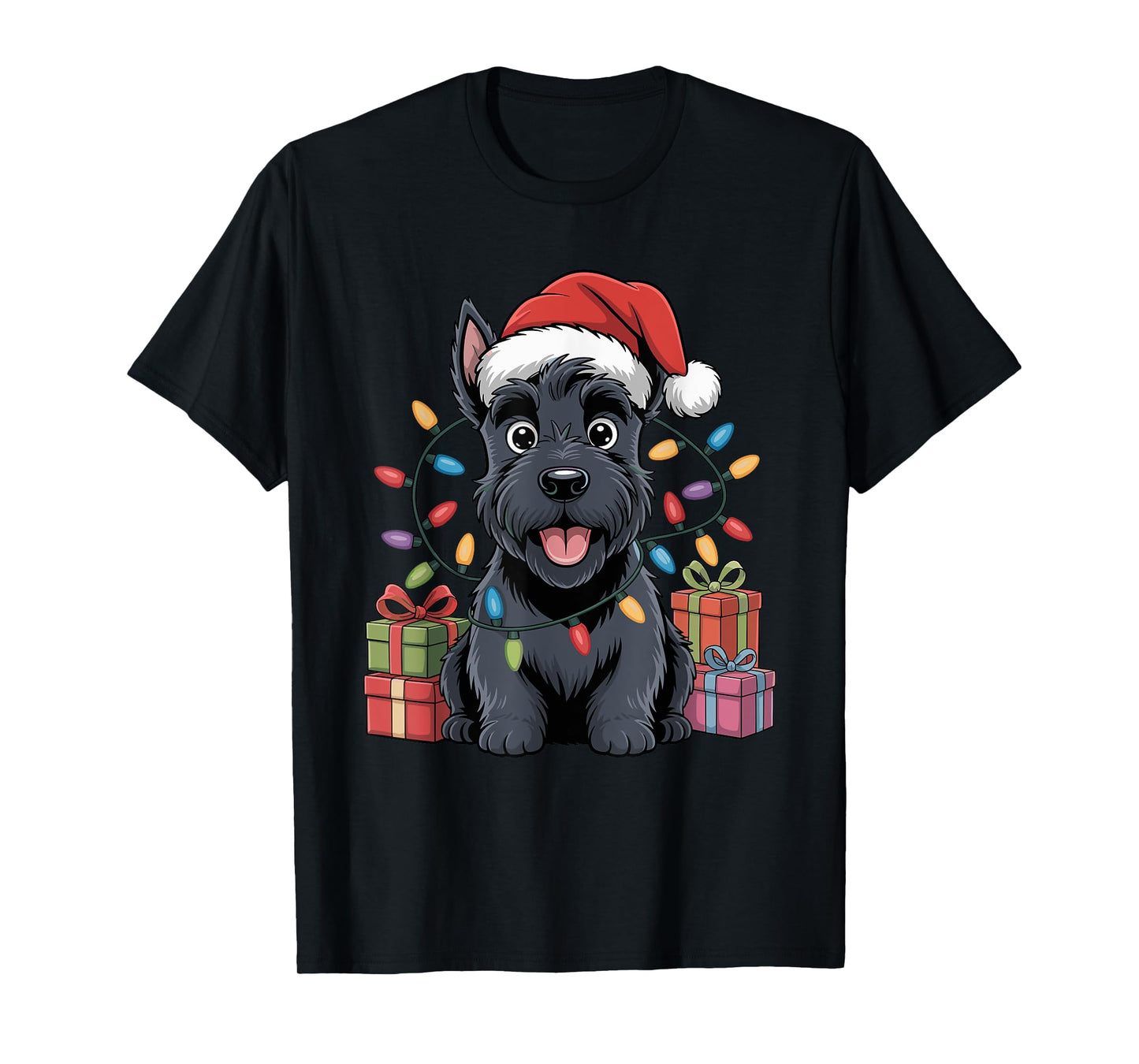Cute Scottish Terrier Christmas Funny Dog Lover Holiday T-Shirt