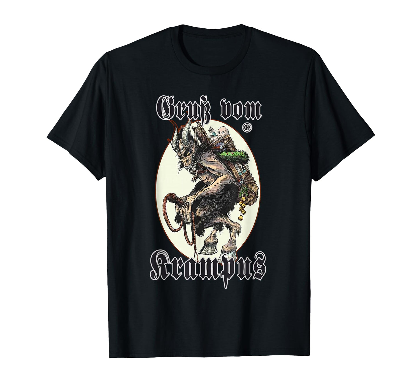 Greeting from Krampus Christmas Legend Figure T-Shirt