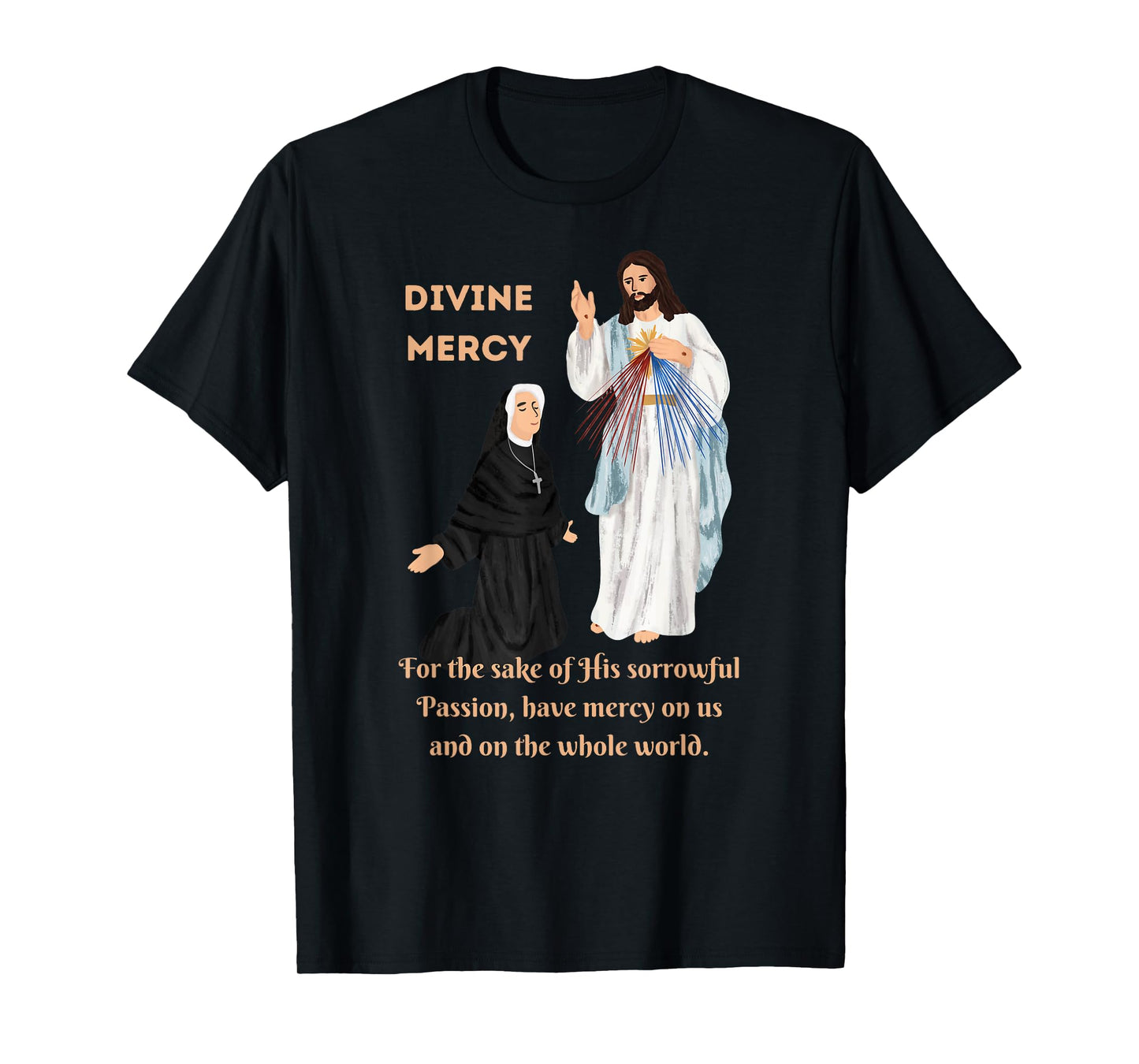 Divine Mercy Jesus and Saint Faustina T-Shirt