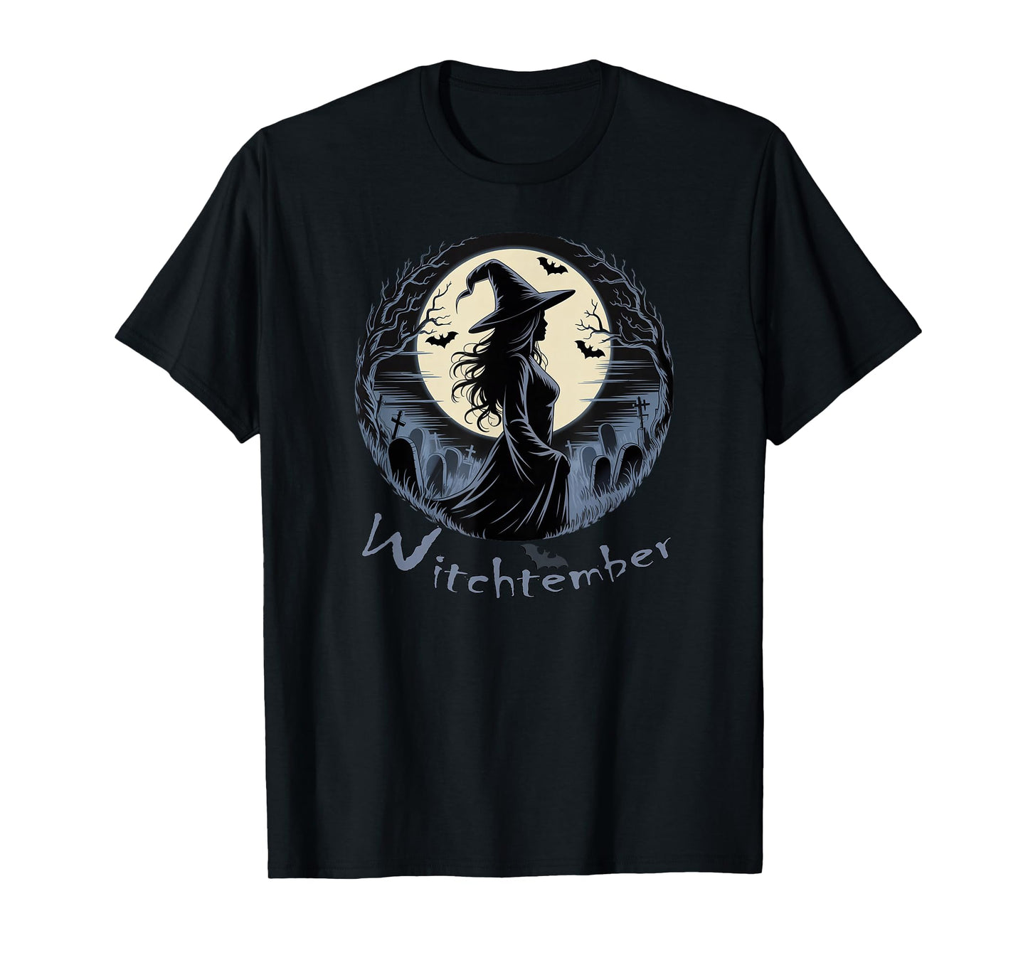 Witch Full Moons Graphic Graveyard Witchy Halloween T-Shirt