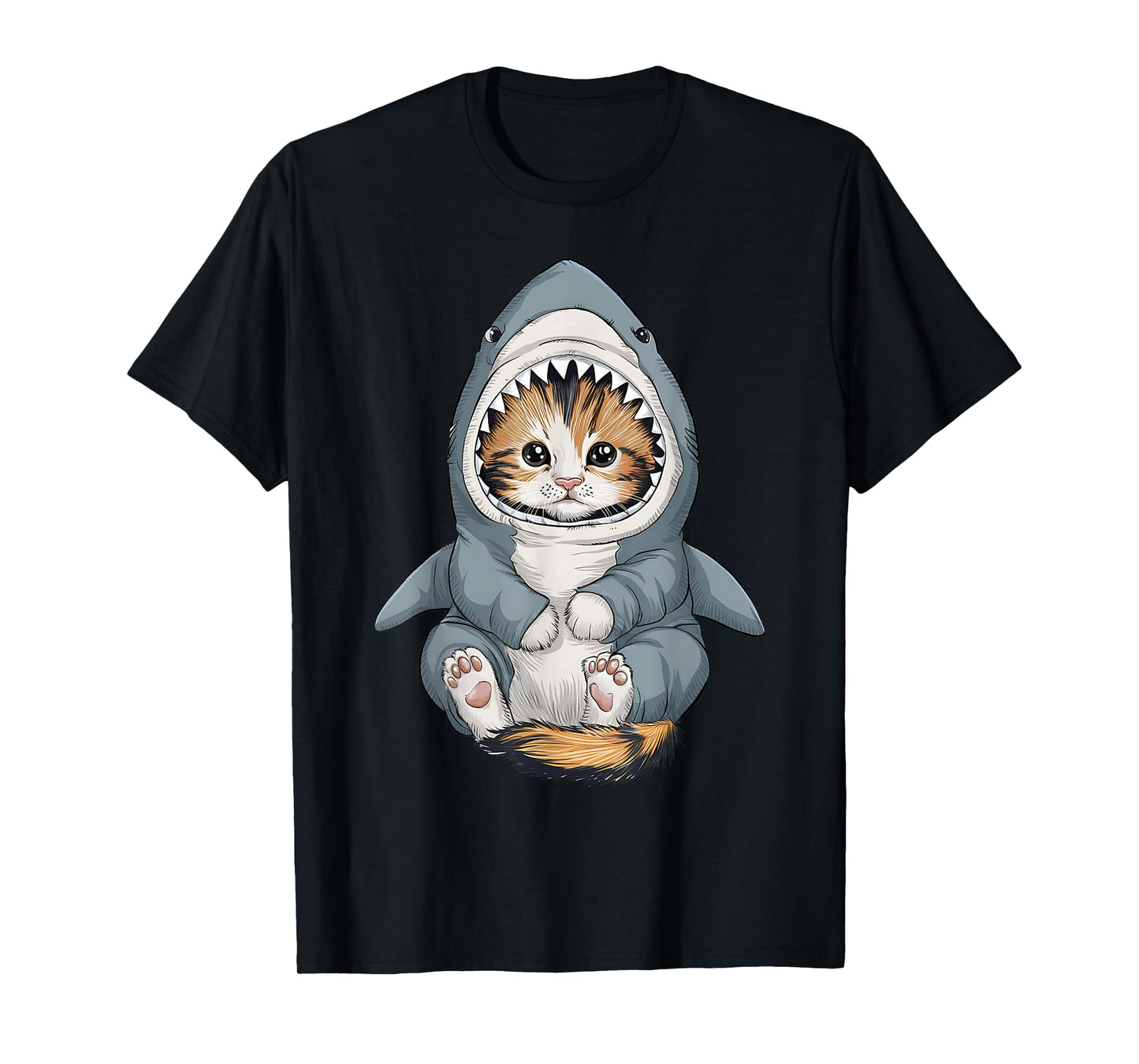 Cute Kitten in a Shark Costume Kitty My Cat is a Shark T-Shirt