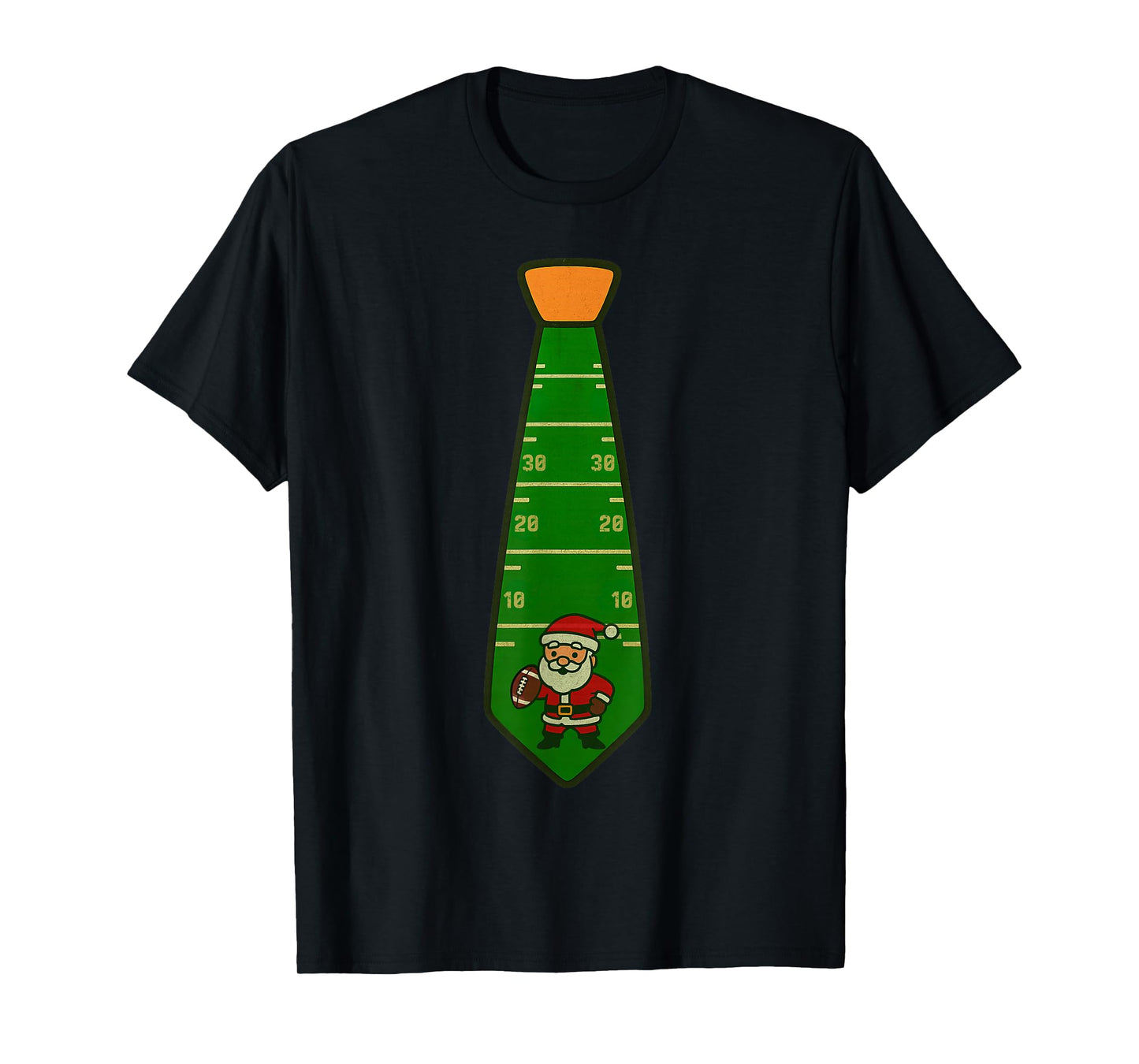Santa Claus Playing American Football Xmas Holiday Christmas T-Shirt