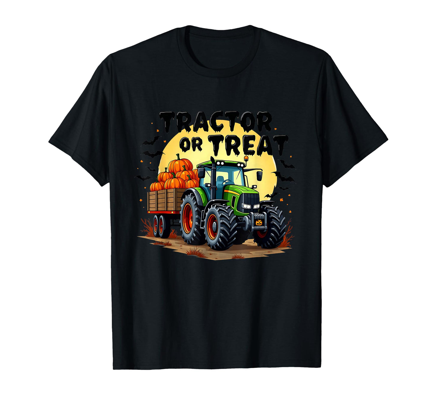 Tractor or Treat Halloween Pumpkin Harvest Trick Or Treat T-Shirt