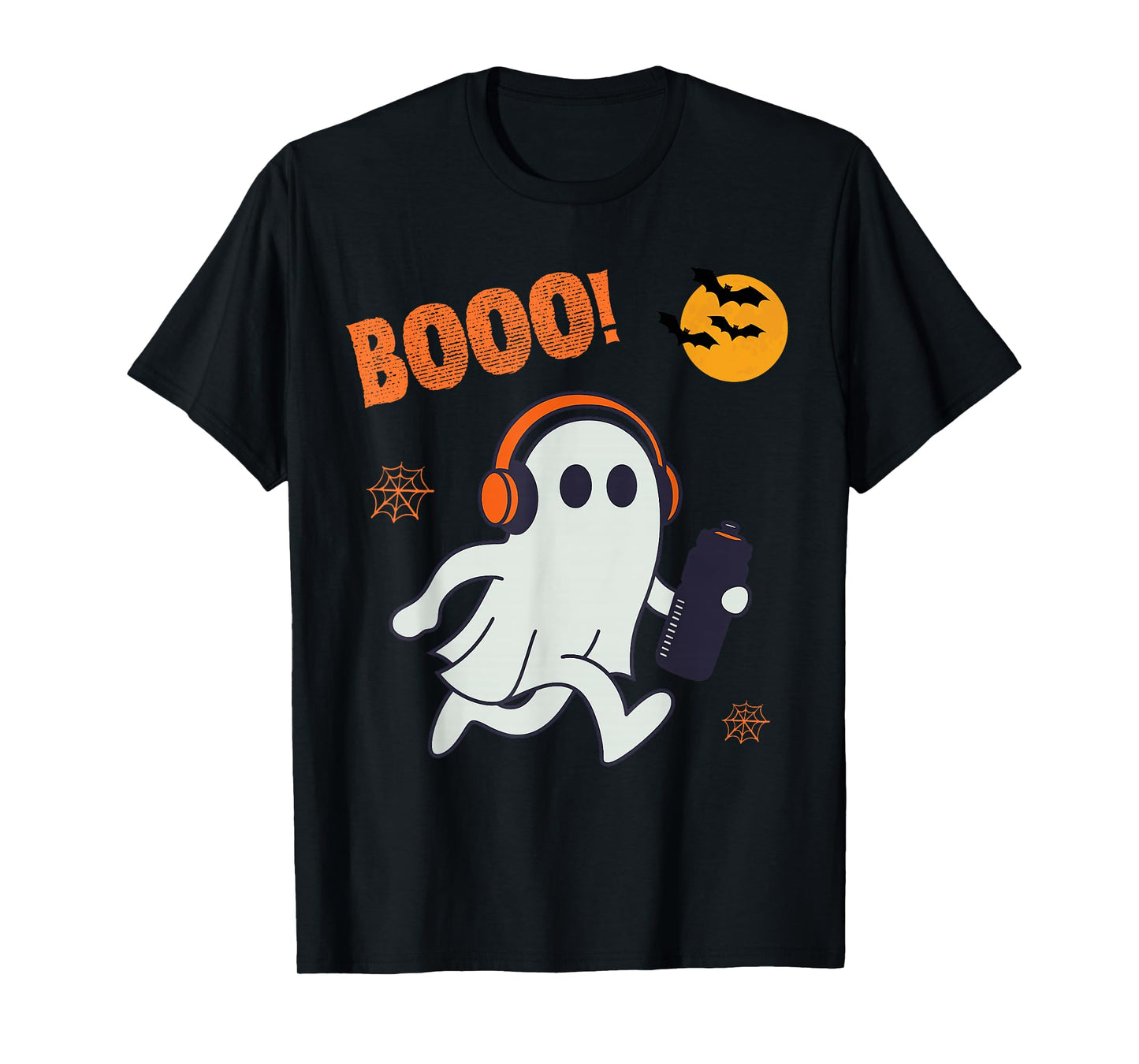 Vintage Halloween Skeleton Running Funny Spooky Costume T-Shirt