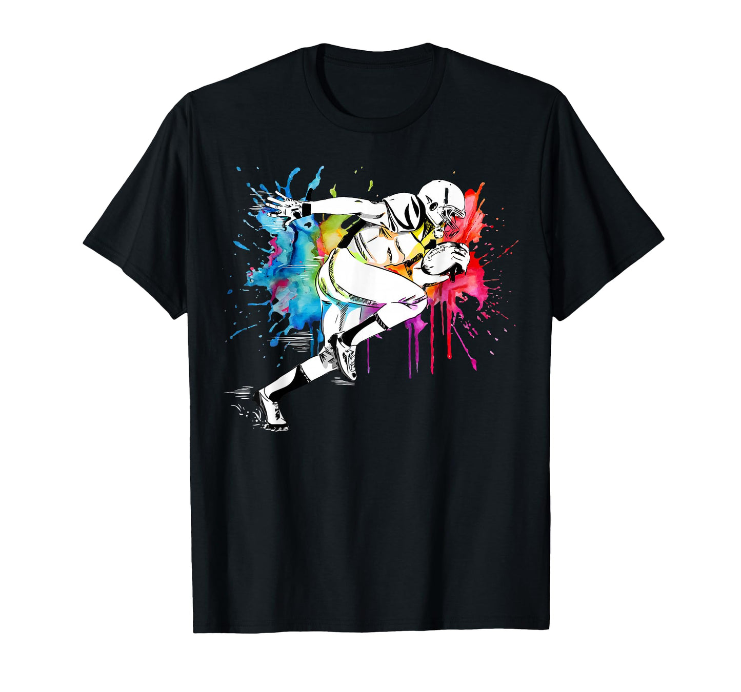 American Football Player Paint T-Shirt