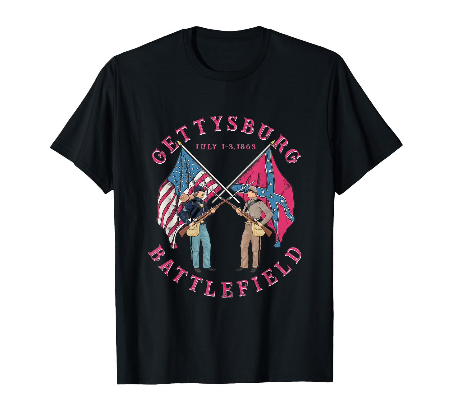 Vintage Gettysburg Battlefield American History T-Shirt