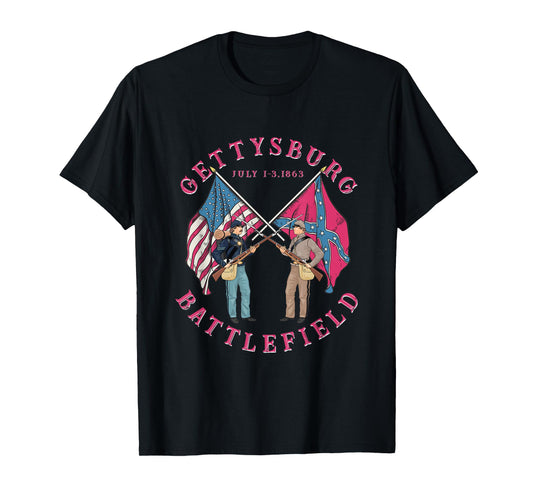 Vintage Gettysburg Battlefield American History T-Shirt
